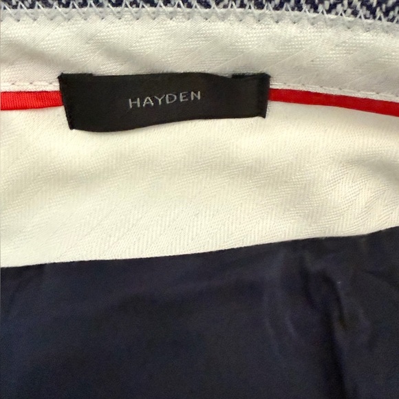 J Crew Lined Cropped Hayden Pant Blue Herringbone Linen Blend Women’s size 4 NWT - Picture 2 of 7